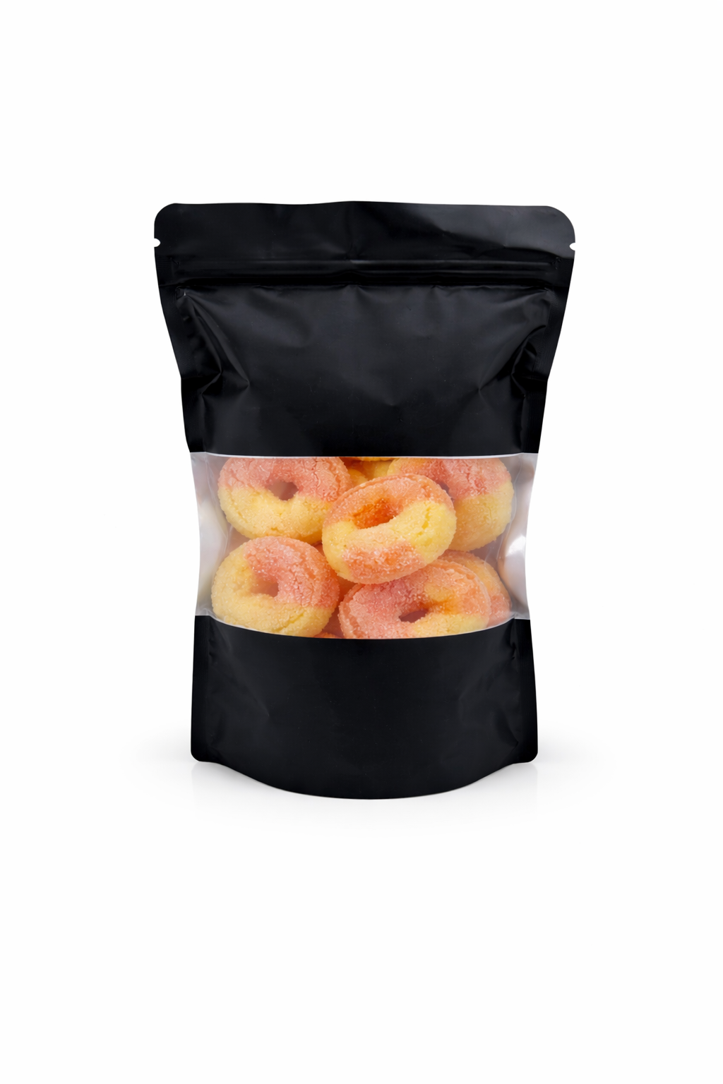 Freeze dried peach rings